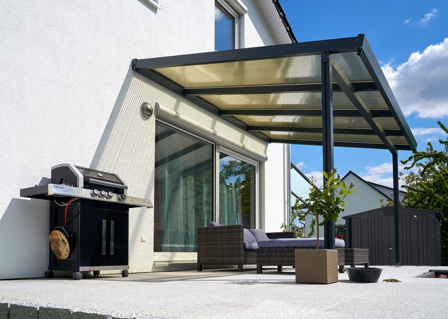 Deluxe Terrassendach 4 x 4 Acryl 16mm - HomeSystems-Bauelemente