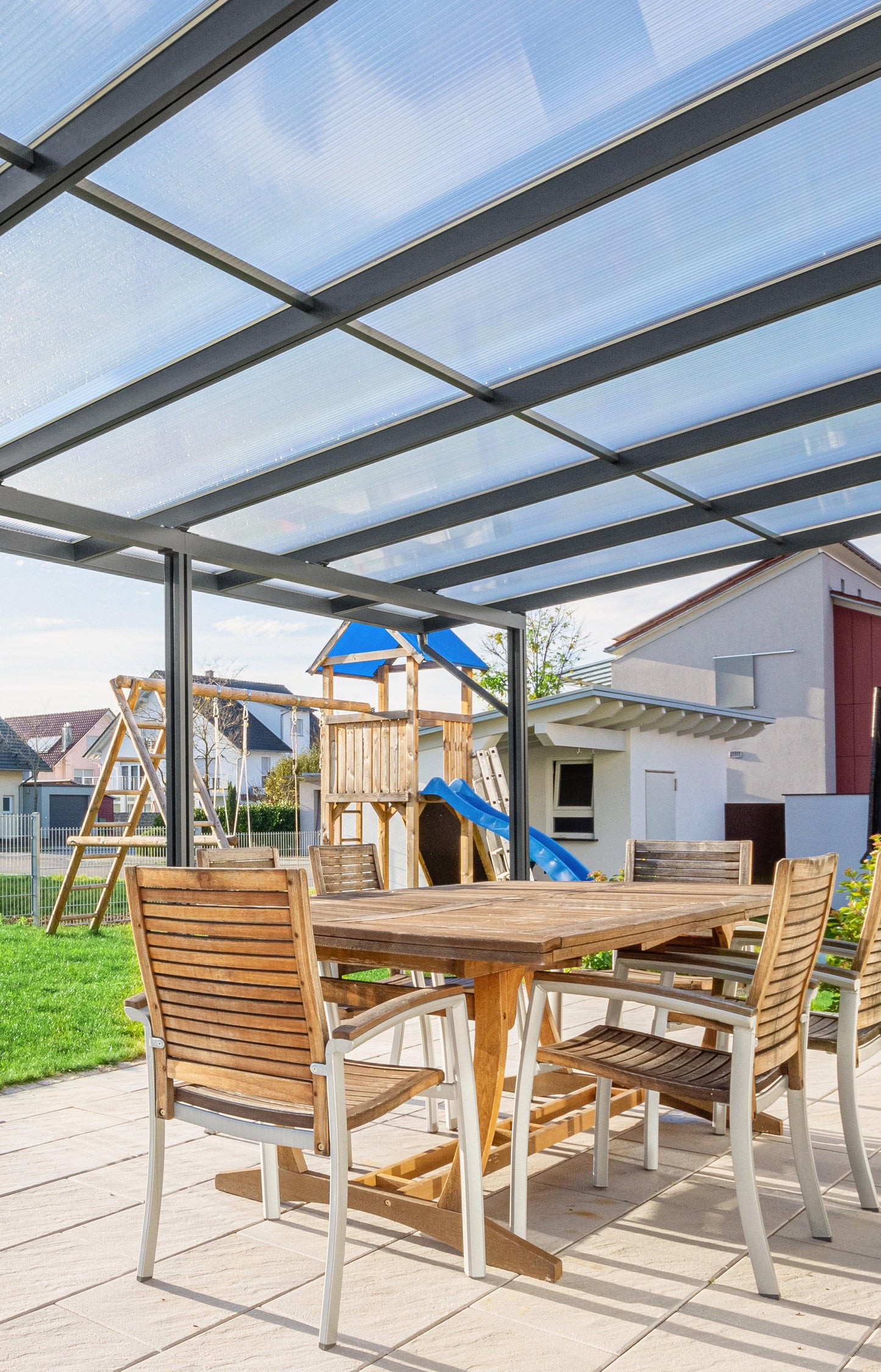 Deluxe Terrassendach 6 x 4 Polycarbonatl 16mm - HomeSystems-Bauelemente