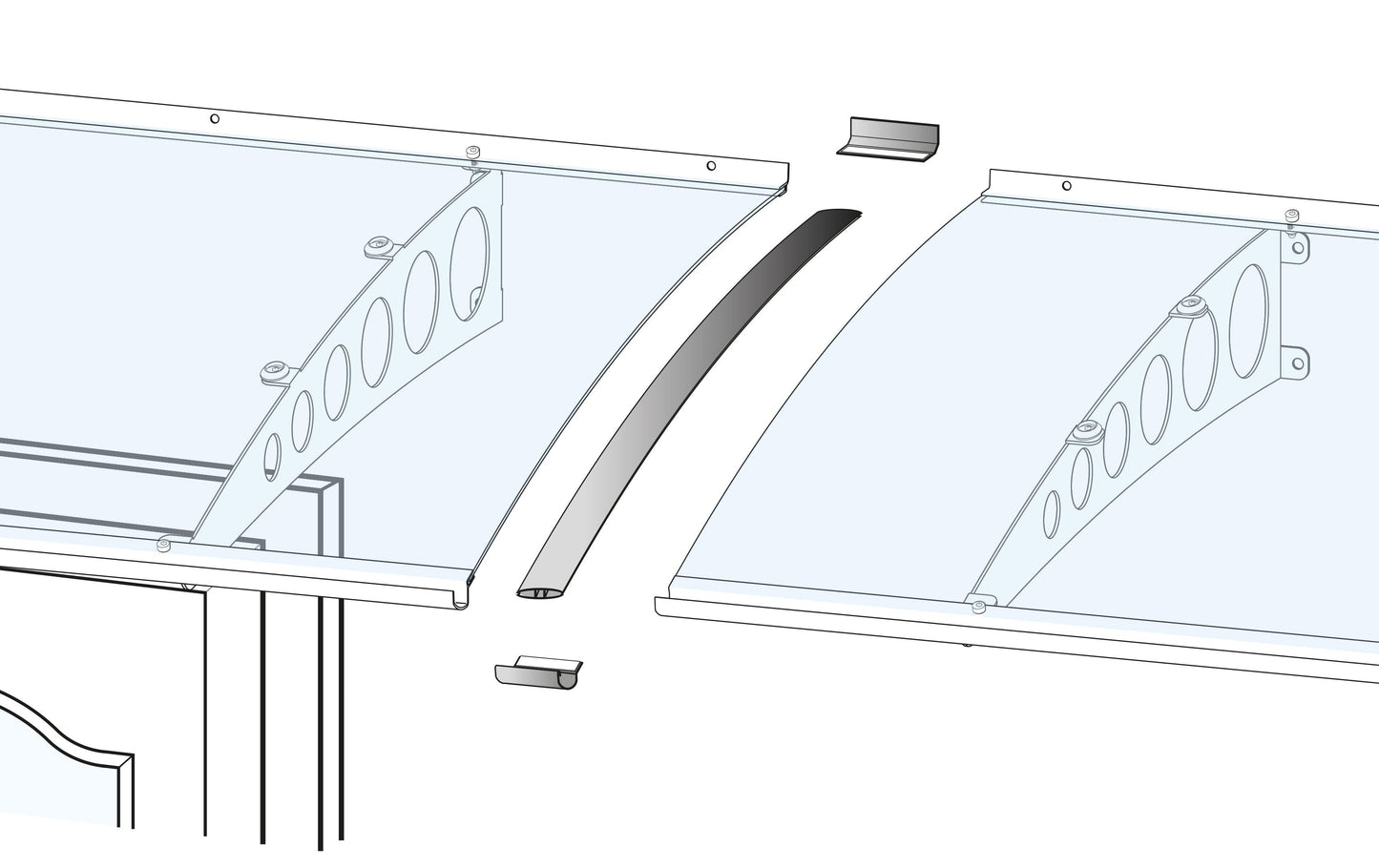 Verbindungsset Haustürvordach - HomeSystems-Bauelemente