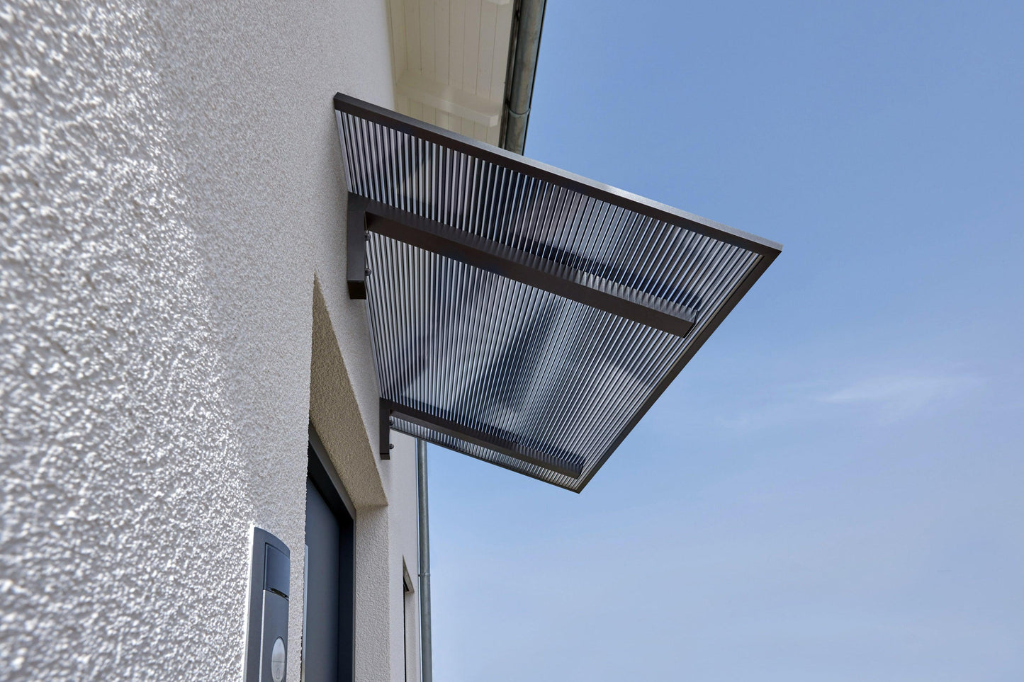 Pultvordach Bielefeld Polycarbonat 16mm Zebra - HomeSystems-Bauelemente