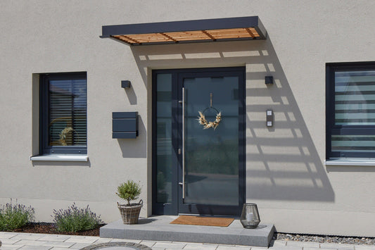 Rechteckvordach BS Timber-Line anthrazit - HomeSystems-Bauelemente