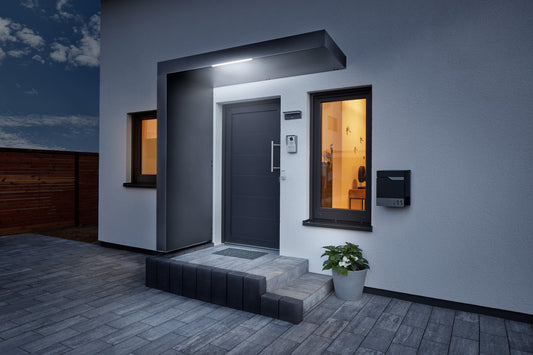 Rechteckvordach BS Plus mit Seitenteil Links - HomeSystems-Bauelemente