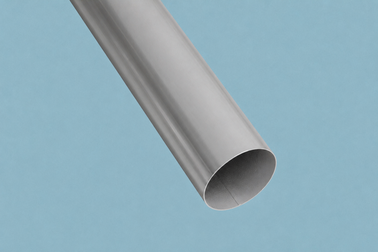 Fallrohr aus Aluminium unbehandelt für Terrassenüberdachung und Carport – hochwertiges Regenfallrohr zur professionellen Regenwasserableitung im Außenbereich, robust und witterungsbeständig