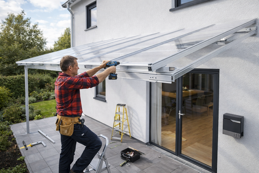 Terrassendach selber bauen mit Polycarbonat Doppelstegplatten – Moderne Terrassenüberdachung von Dachwerk24