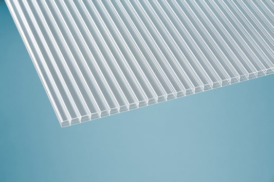 Klar transparente Polycarbonatplatte mit 16 mm Stärke für Terrassenüberdachung