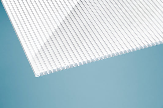 Polycarbonat Doppelstegplatten 16mm gestreift klar/weiss ZEBRA* - HomeSystems-Bauelemente