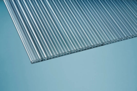 Polycarbonat Doppelstegplatten 16 mm X-Struktur graphit/grau