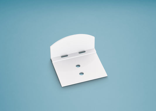 Abschluss- und Haltewinkel Aluminium weiss für 10mm-16mm Platten halbrund - HomeSystems-Bauelemente