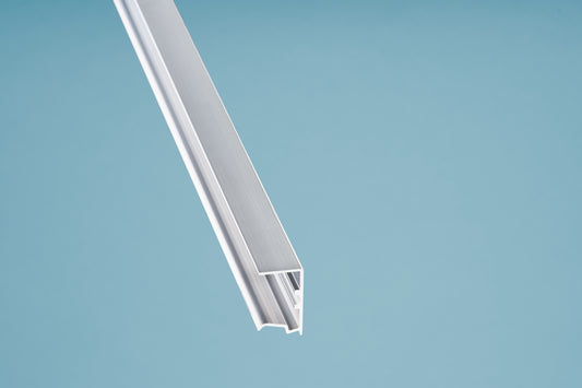U-Profil Aluminium Kantenschutz 25mm mit Tropfnase - pressblank - HomeSystems-Bauelemente