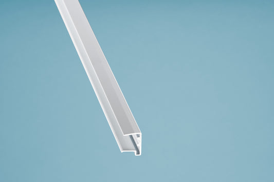 U-Profil Aluminium Kantenschutz 16mm mit Tropfkante – weiss - HomeSystems-Bauelemente