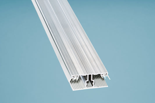 Alu-Alu Komplettsystem 60 mm für 16 mm Stegplatten mit Lippendichtungen – geeignet als Mittel- oder Randprofil zur sicheren Verlegung auf Holz- und Metallkonstruktionen