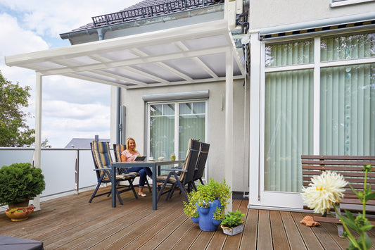 Standard Terrassendach 4 Meter Dachtiefe - HomeSystems-Bauelemente