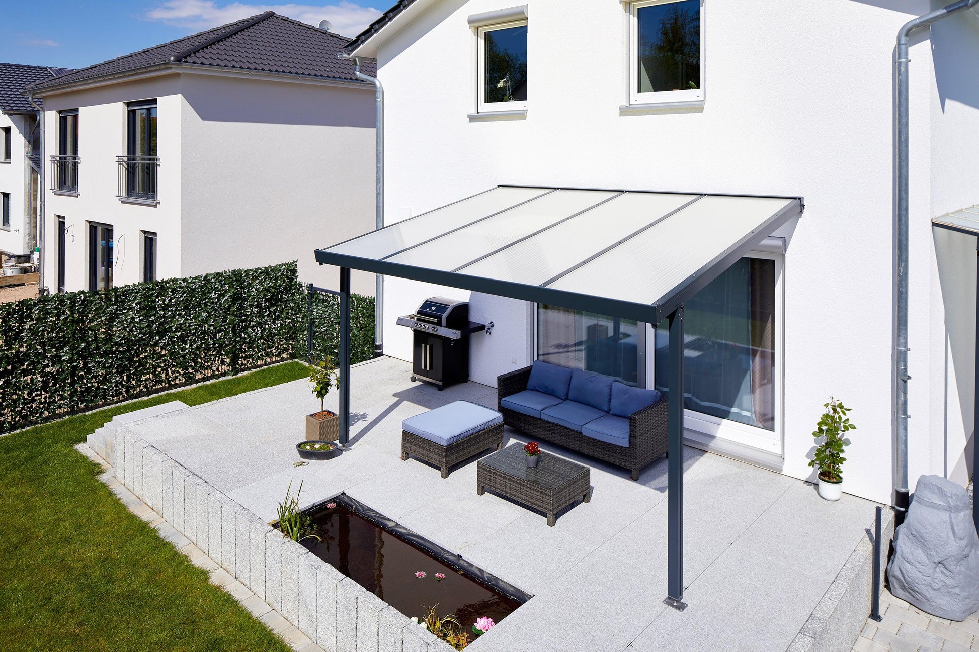 Deluxe Terrassendach 4 x 4 Acryl 16mm - HomeSystems-Bauelemente
