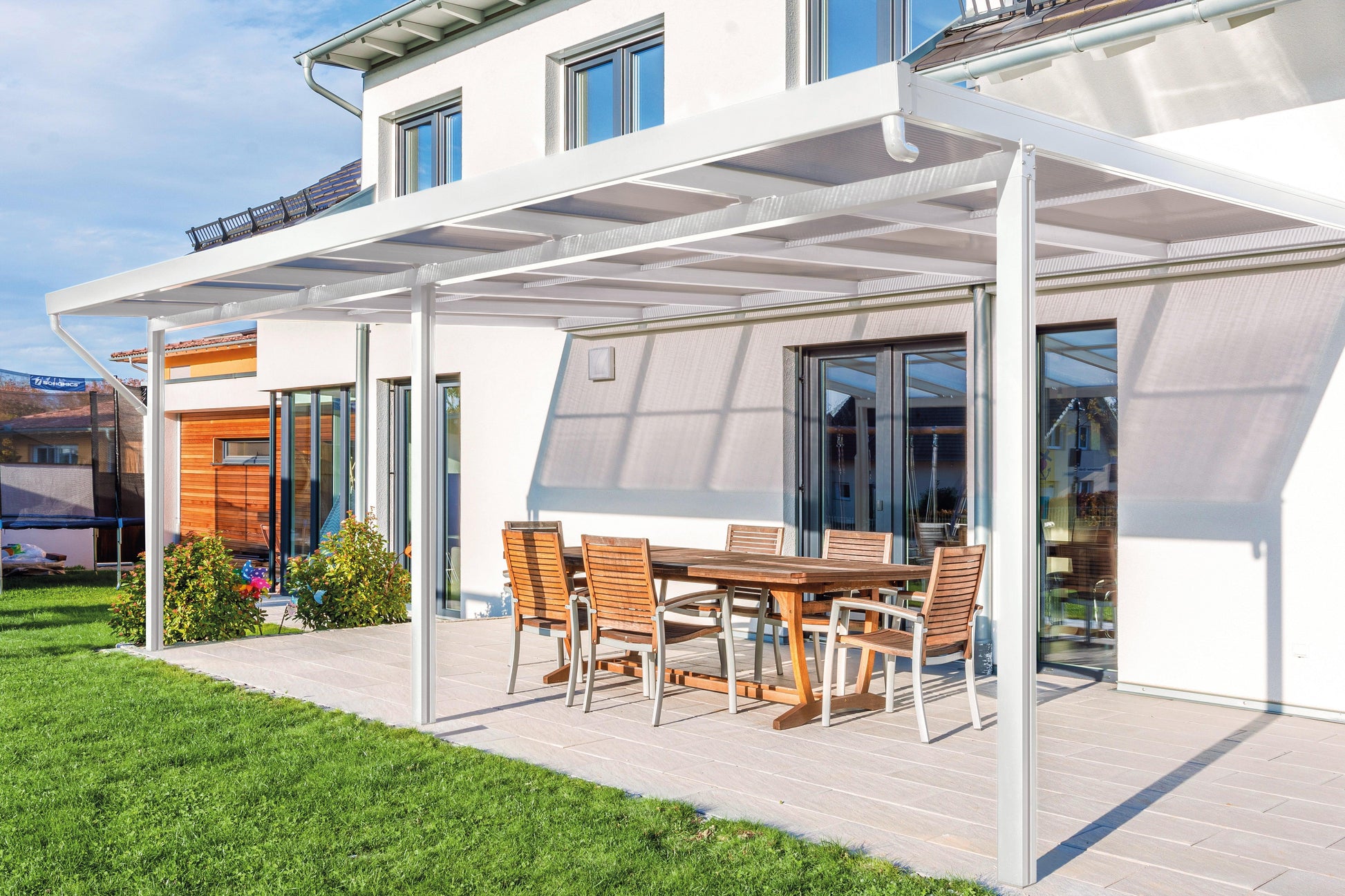 Deluxe Terrassendach 6 x 4 Polycarbonatl 16mm - HomeSystems-Bauelemente