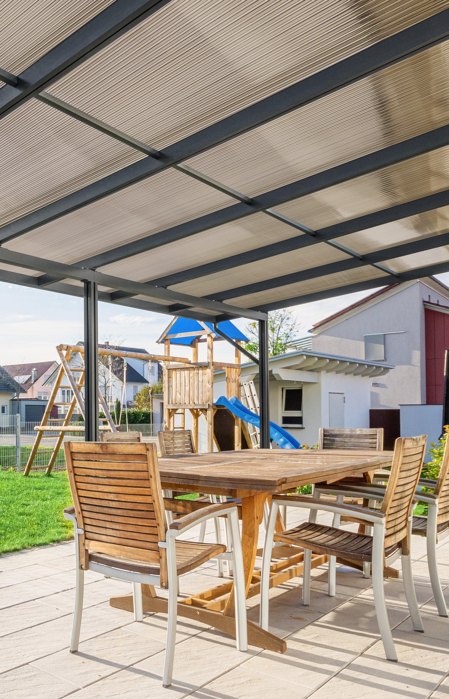 Deluxe Terrassendach 6 x 4 Polycarbonatl 16mm - HomeSystems-Bauelemente