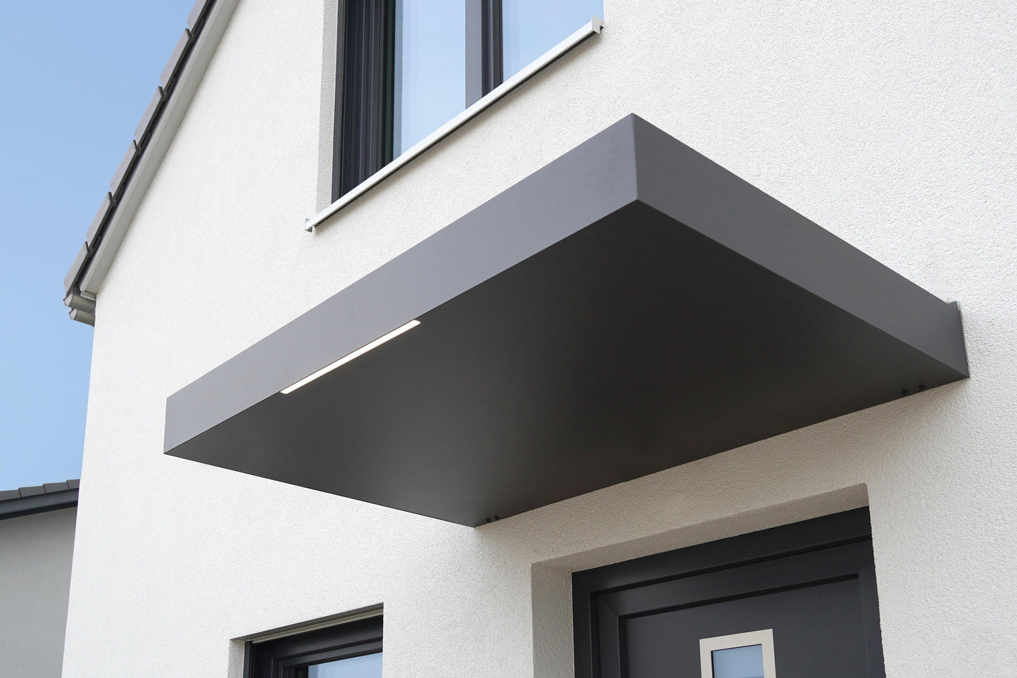 Rechteckvordach BS Plus mit Wasserspeier - HomeSystems-Bauelemente