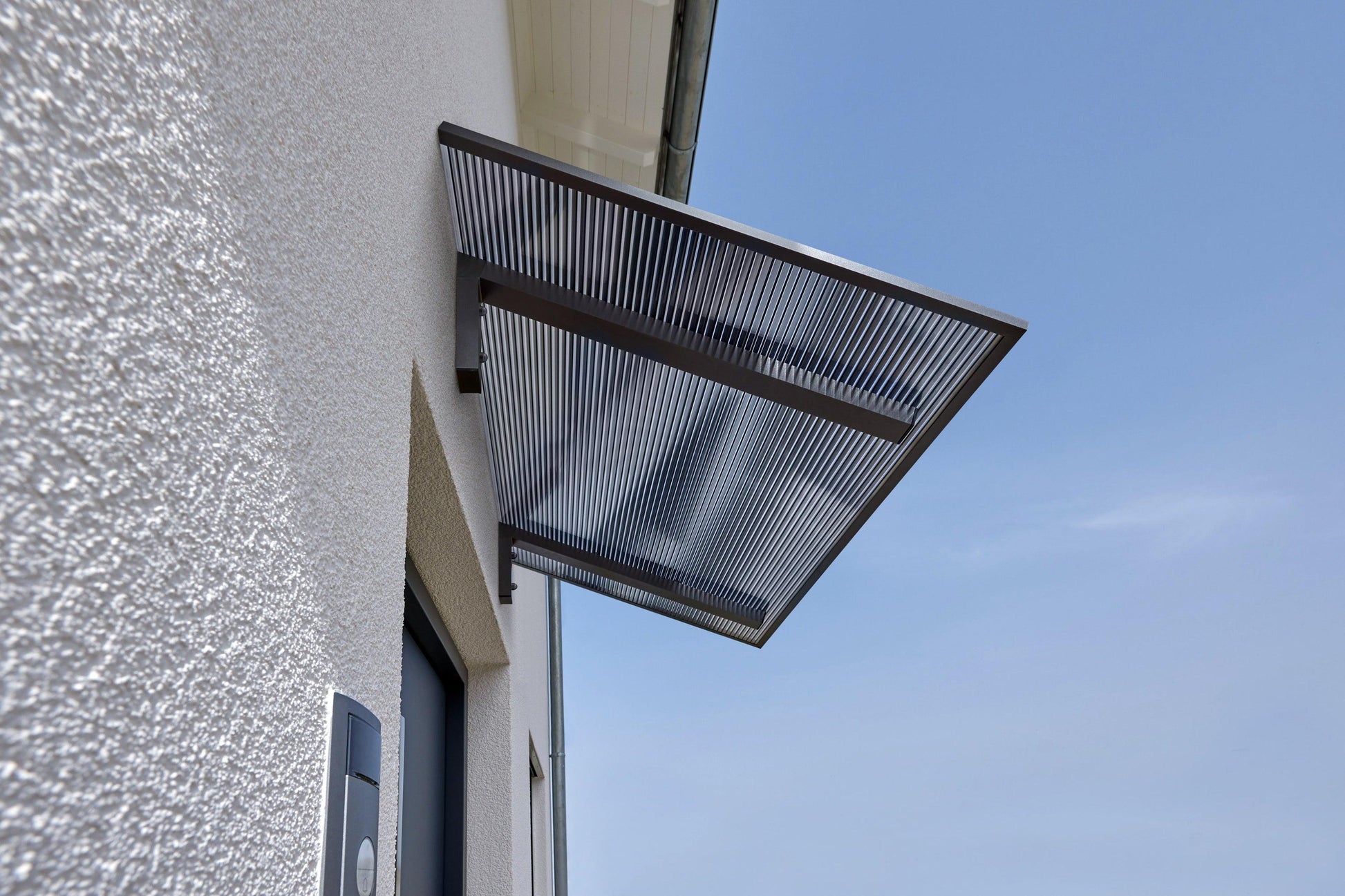 Pultvordach Bielefeld Polycarbonat 16mm Zebra - HomeSystems-Bauelemente