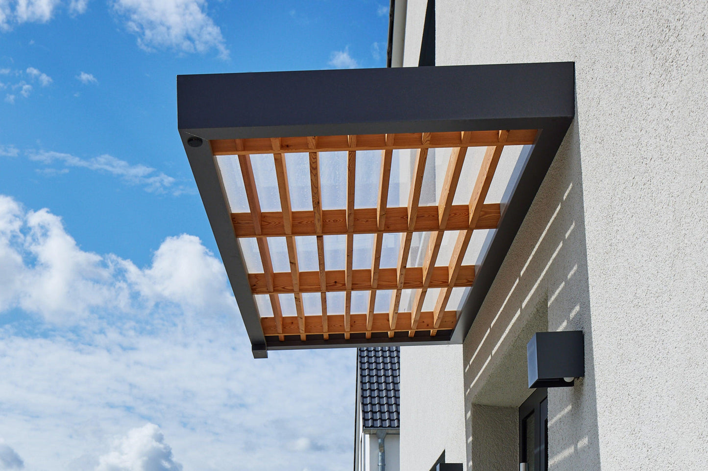 Rechteckvordach BS Timber-Line anthrazit - HomeSystems-Bauelemente