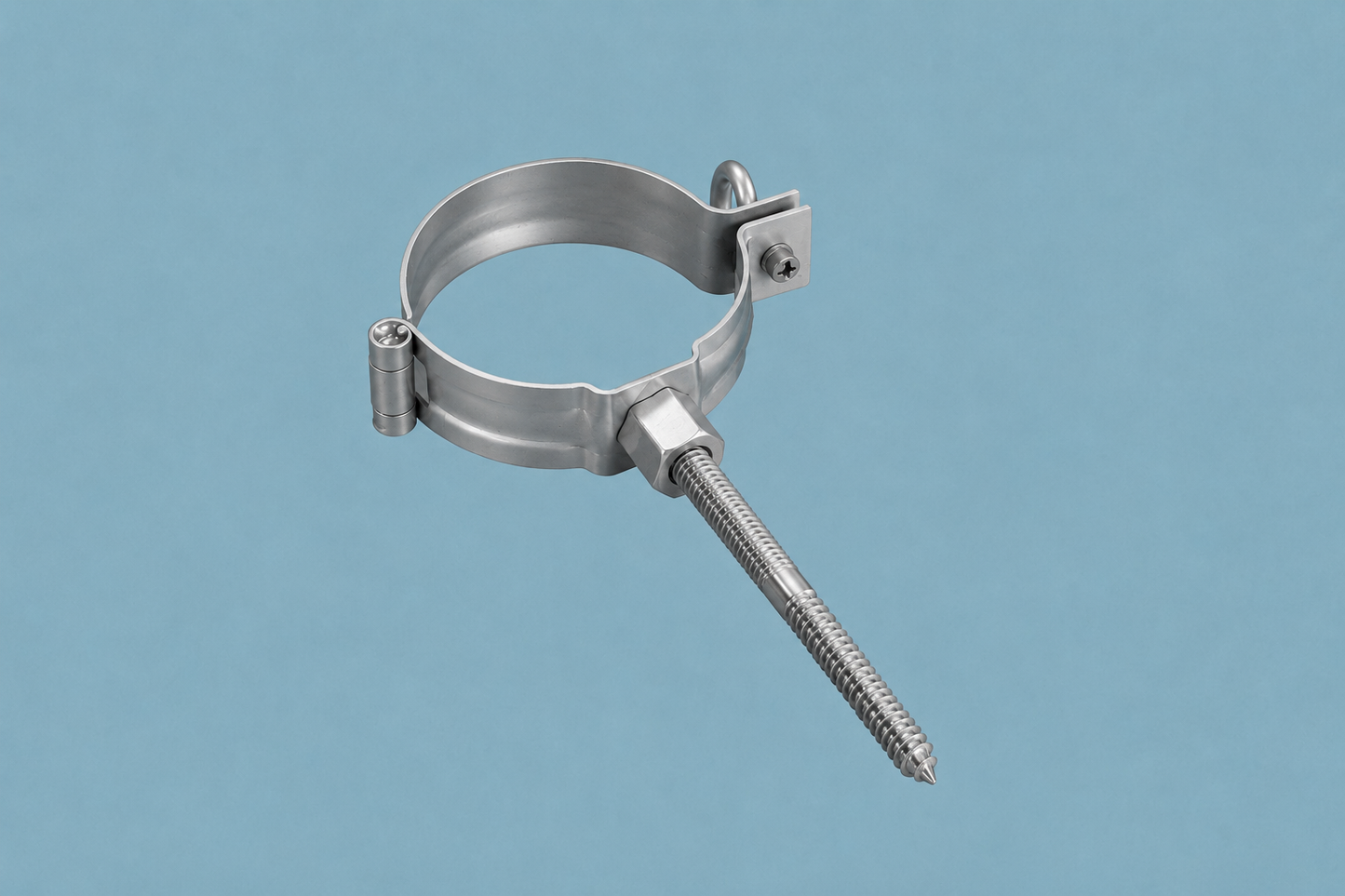 Rohrschelle aus Aluminium Pressblank für Fallrohre – hochwertige Rohrhalterung inklusive Schraube zur stabilen Befestigung von Regenrinnensystemen im Außenbereich